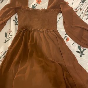 Altard state brown long sleeve dress